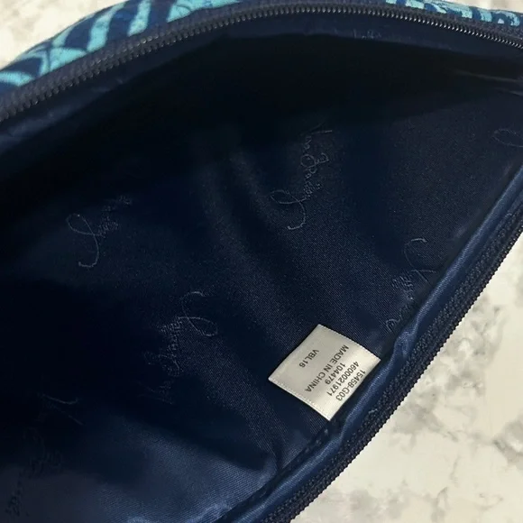 Vera Bradley Teal and Navy Accessory or Make up Case - Picture 3 of 5